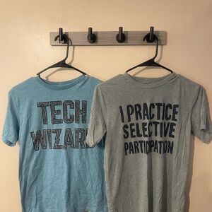 The Children's Place Blue and Gray Graphic Tees